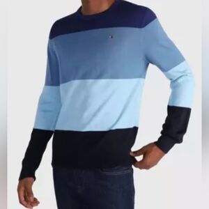 Tommy Hilfiger Blue Stripes Business Casual Sweater Size XL NWT MSRP $74.50